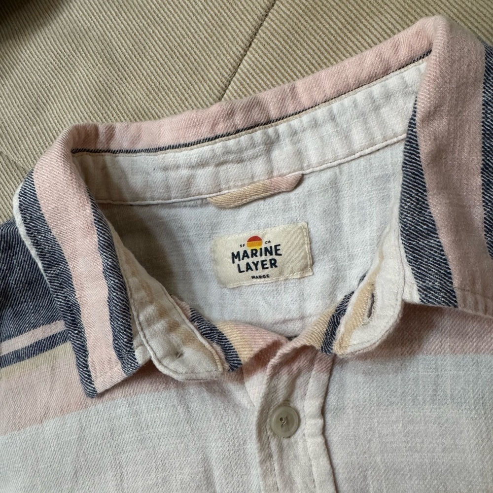 Marine Layer M Button-Down Bundle (Peach) - image 3